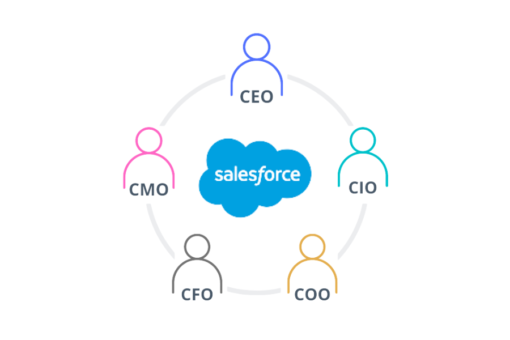 diagram of different people in an organisation, such as CEO, CFO, COO