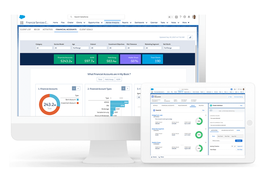 Screenshot of Salesforce Financial Services Cloud