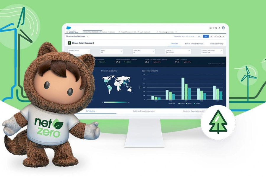 Salesforce Net Zero Cloud dashboard